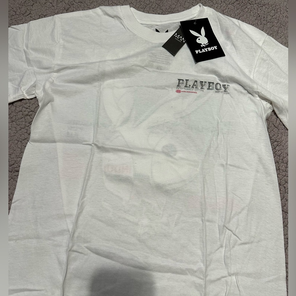 Playboy White Logo Tee